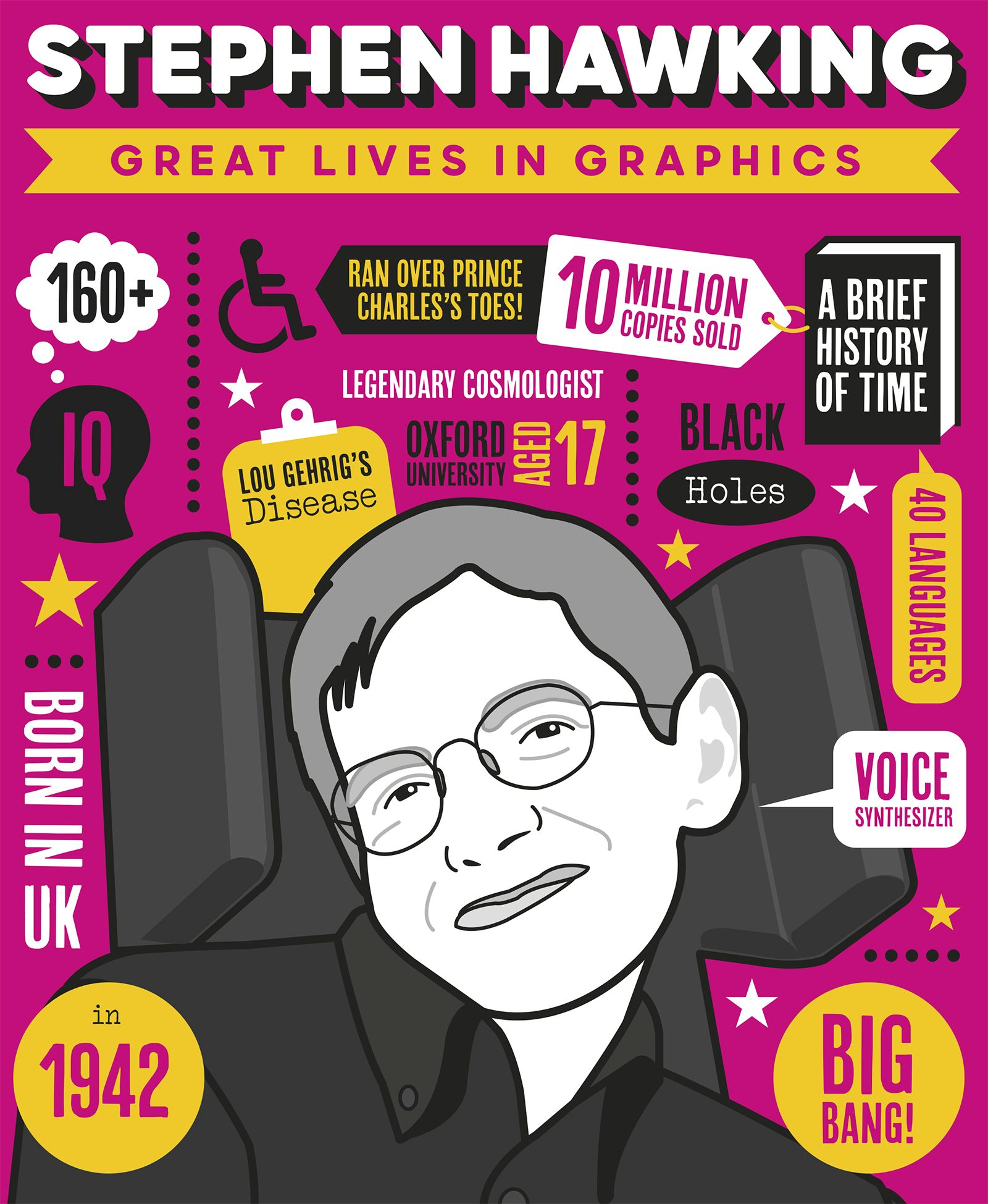 Book cover image for Great Lives in Graphics: Stephen Hawking ISBN: 9781787081031